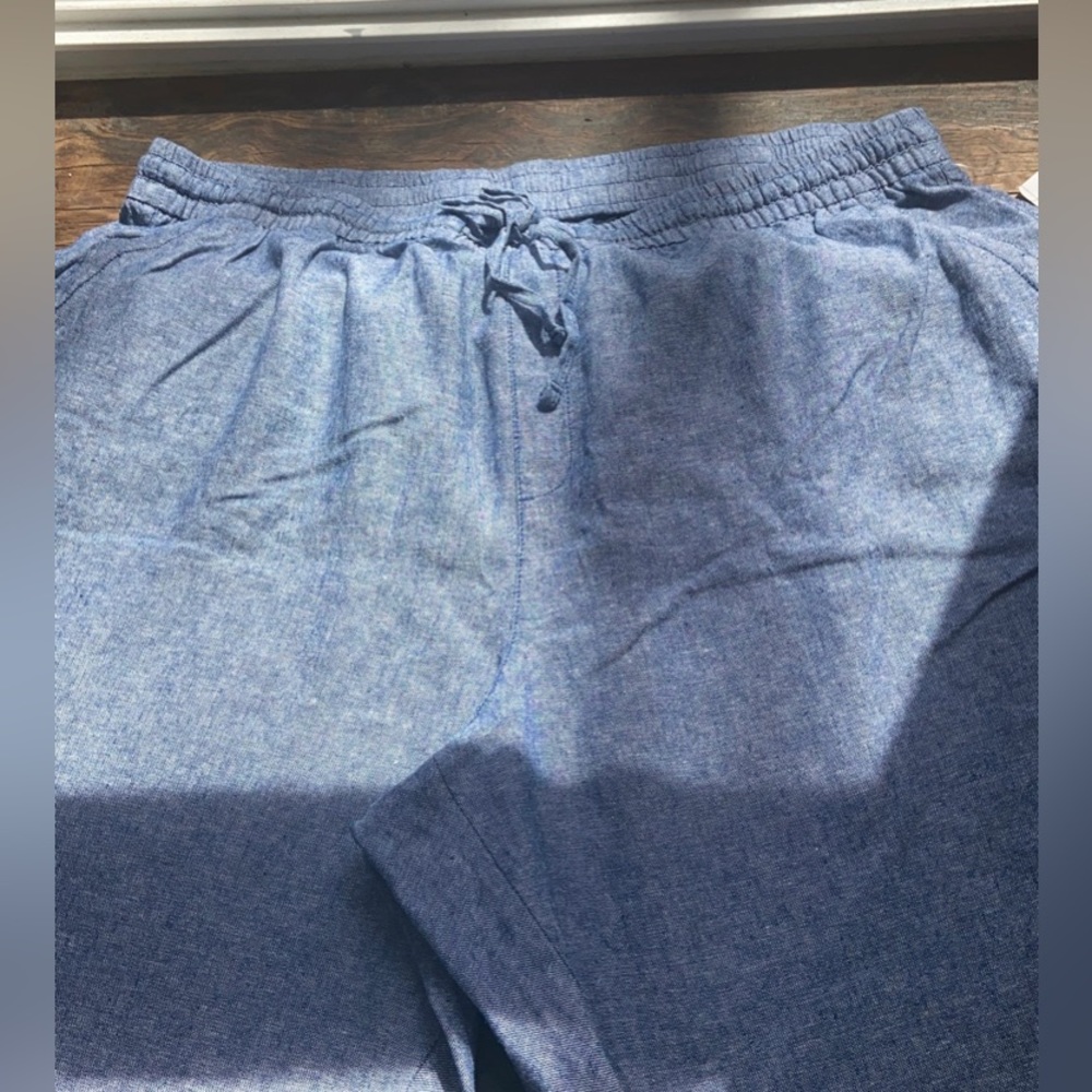 Crop Old Navy Linen Blend Pants